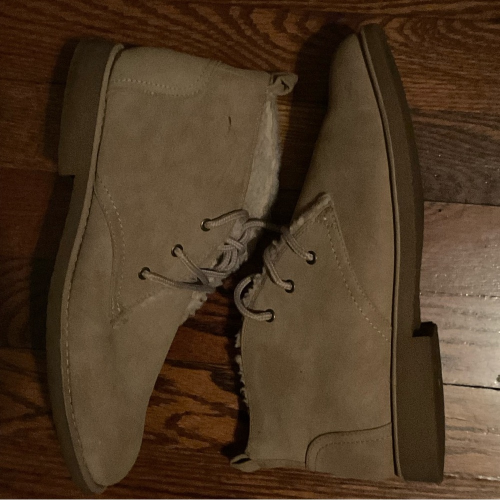 Beige ankle boots